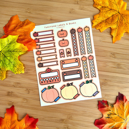 Pumpkin Planner Sticker Sheets