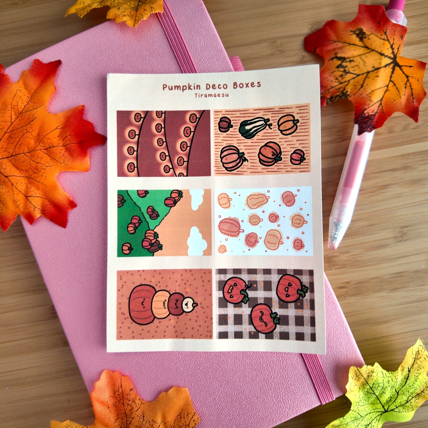 Pumpkin Deco Full Boxes Sticker Sheet