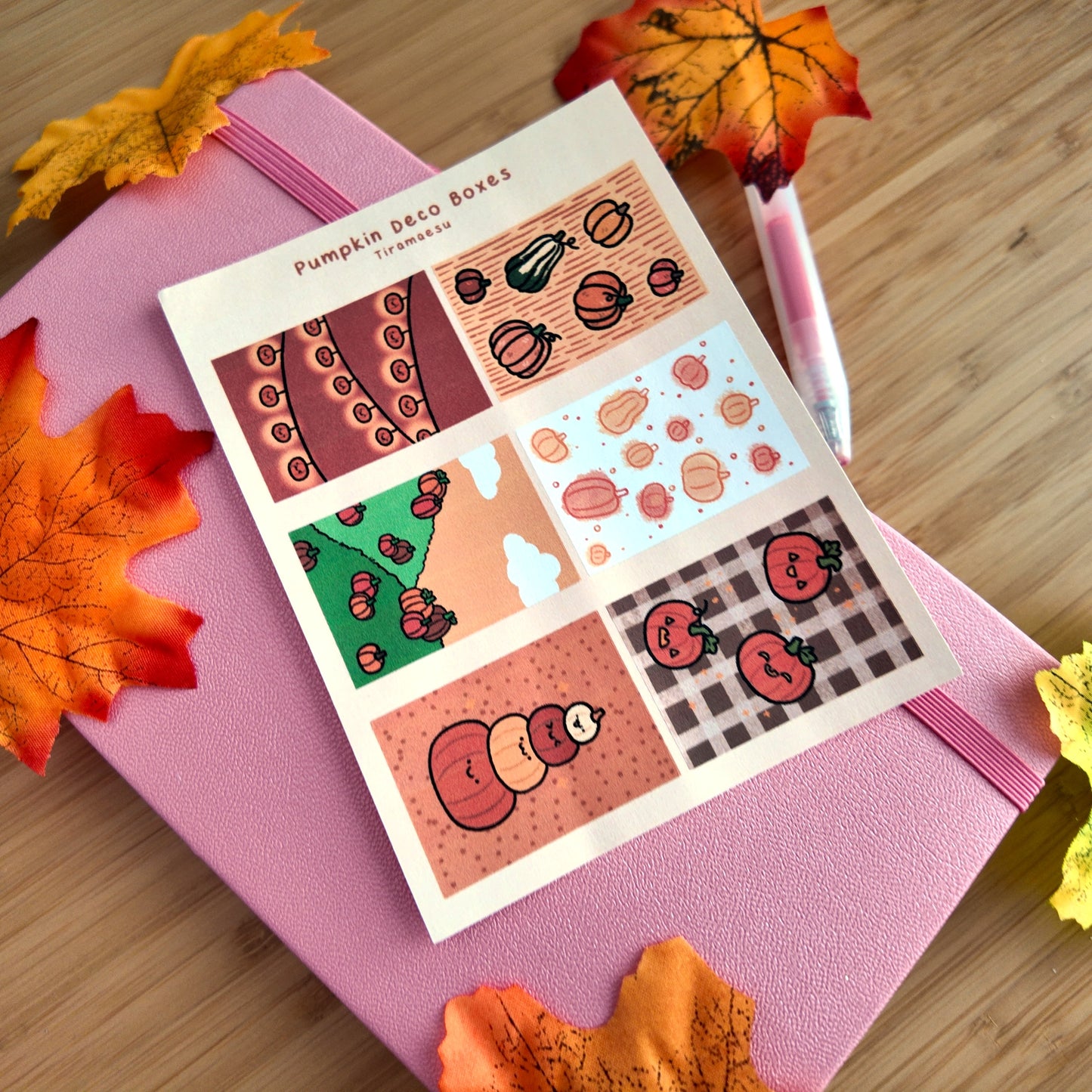 Pumpkin Deco Full Boxes Sticker Sheet
