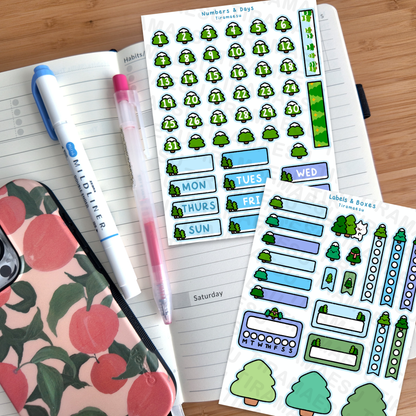 Pine Trees Planner Sticker Sheets