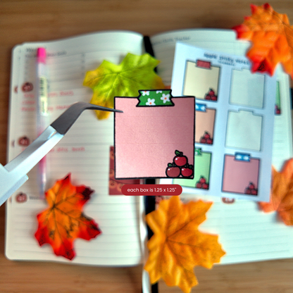 Apple Sticky Notes Sticker Sheet