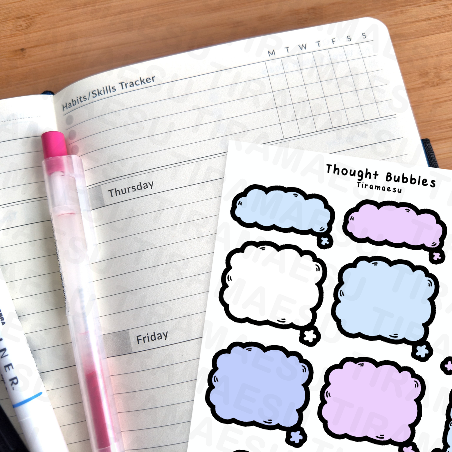 Thought Bubbles Sticker Sheet