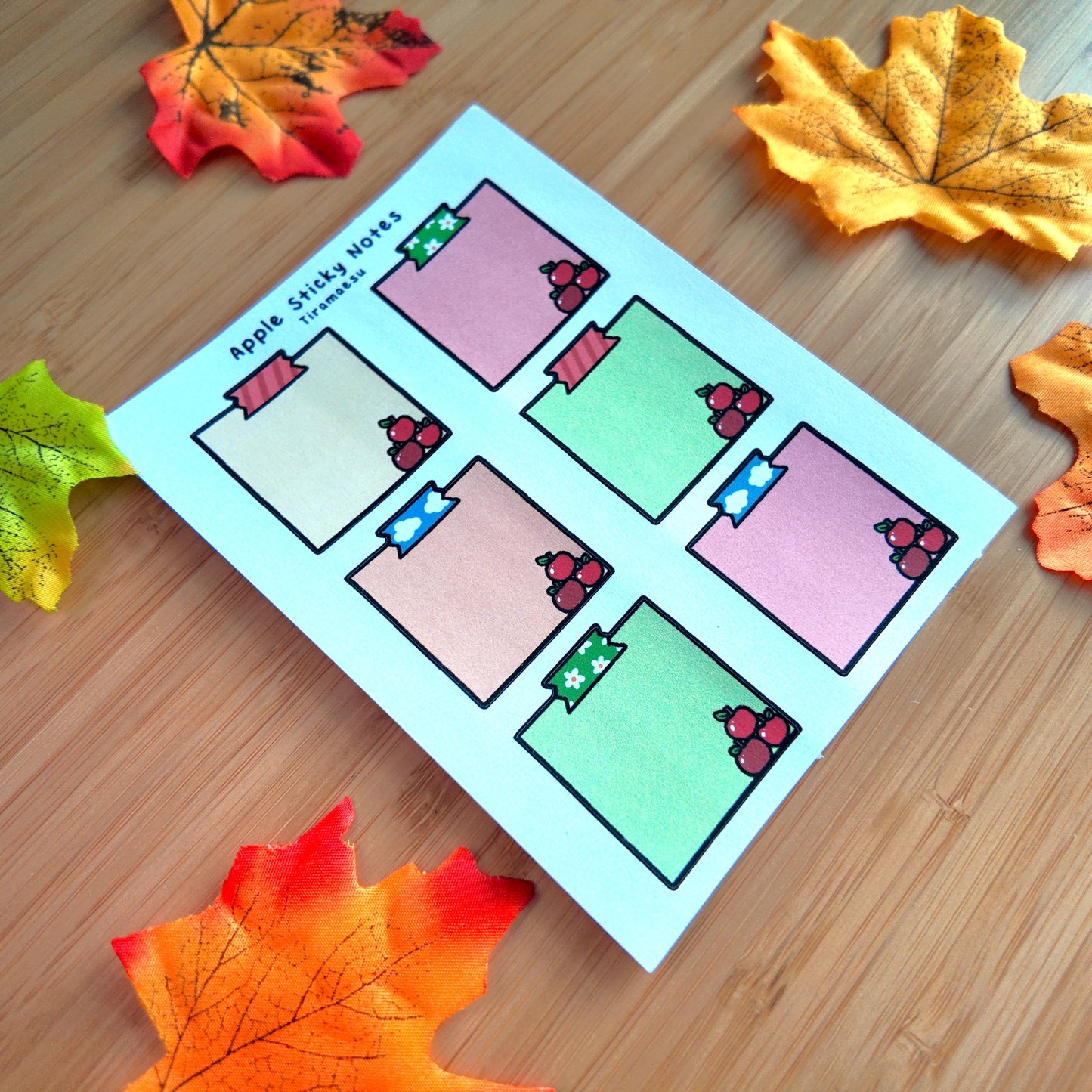 Apple Sticky Notes Sticker Sheet