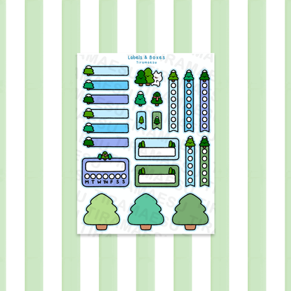 Pine Trees Planner Sticker Sheets