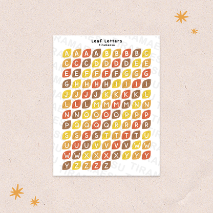 Leaf Letters Sticker Sheet
