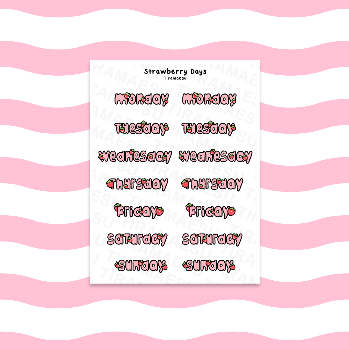 Strawberry Days Sticker Sheet