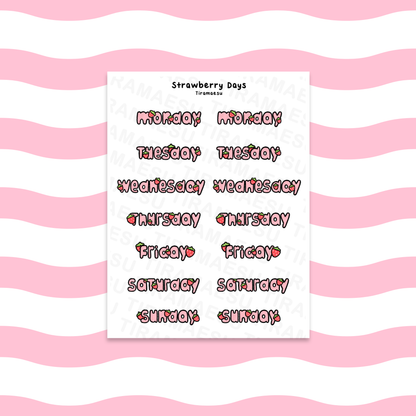 Strawberry Days Sticker Sheet