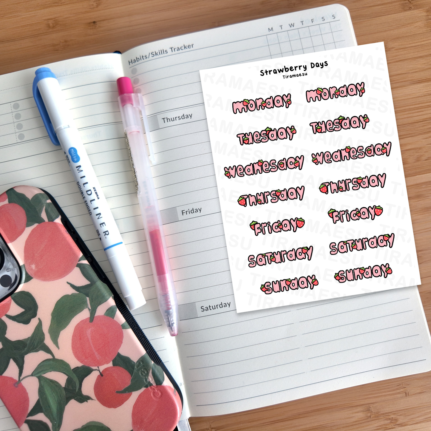 Strawberry Days Sticker Sheet