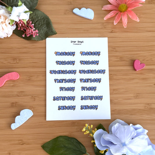 Star Days Sticker Sheet