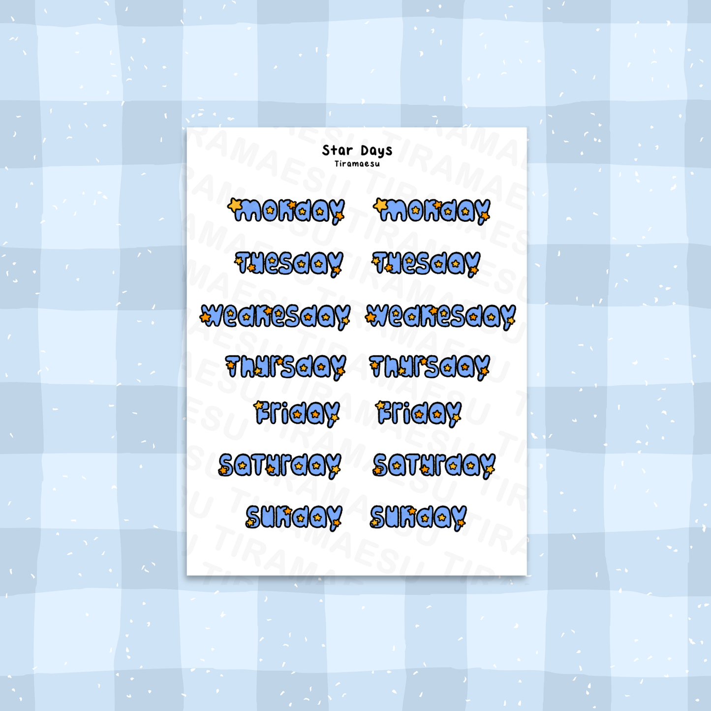 Star Days Sticker Sheet