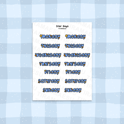 Star Days Sticker Sheet