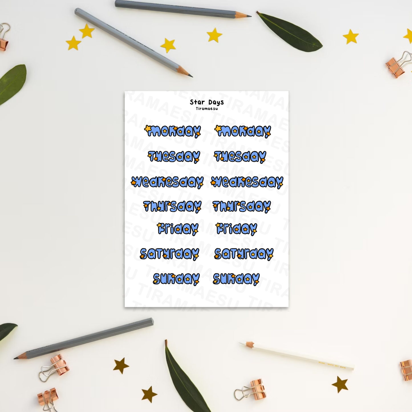 Star Days Sticker Sheet