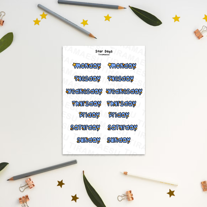 Star Days Sticker Sheet