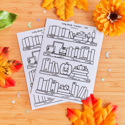 Long Book Tracker - Fall Sticker Sheet