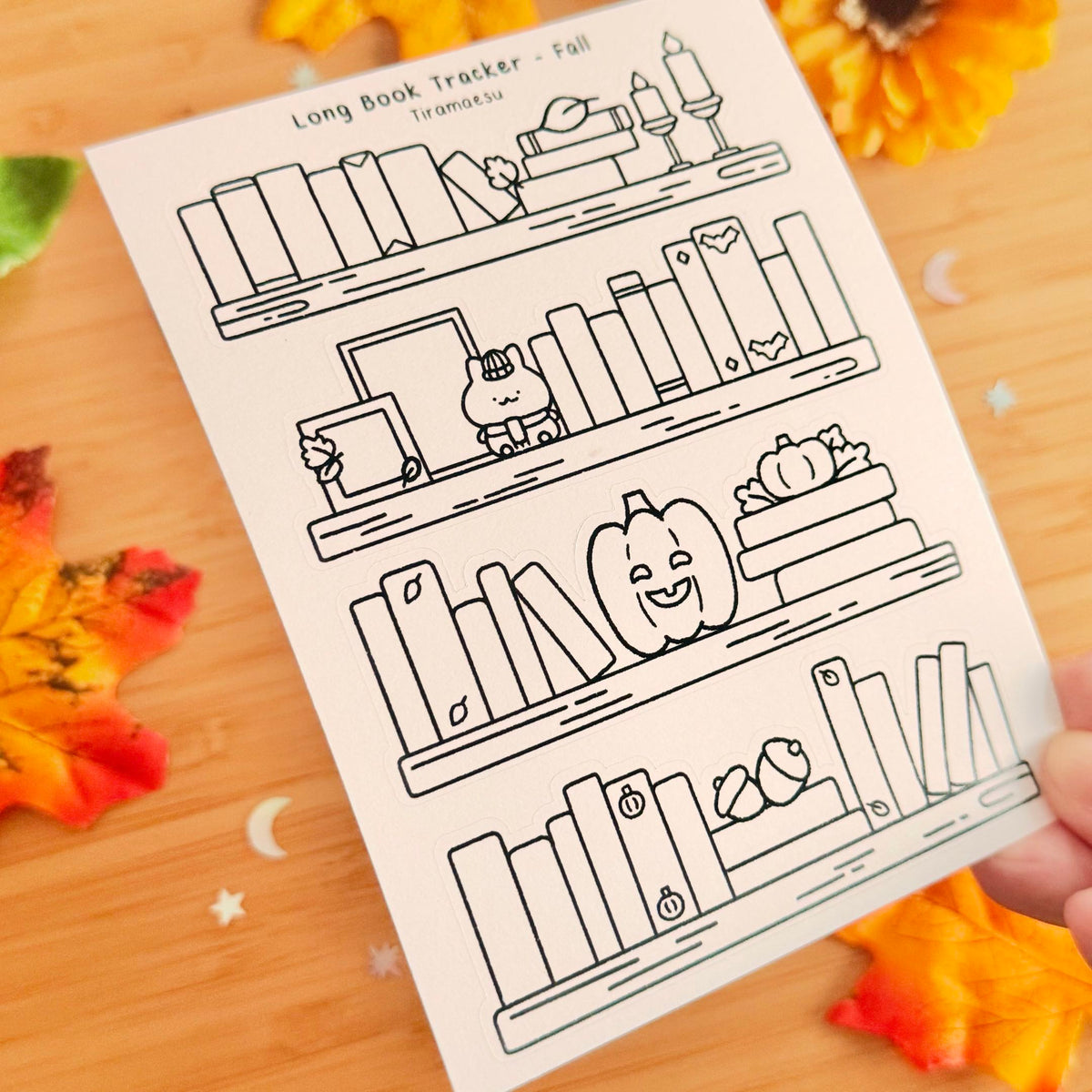 Long Book Tracker - Fall Sticker Sheet