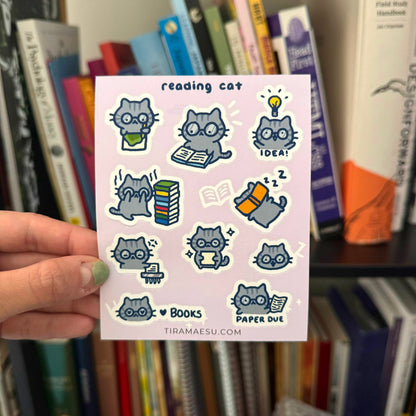 Reading Cat Sticker Sheet