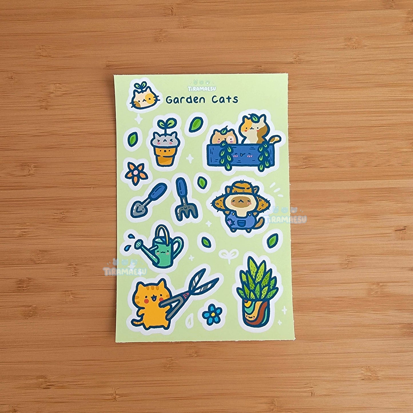 Garden Cats Sticker Sheet