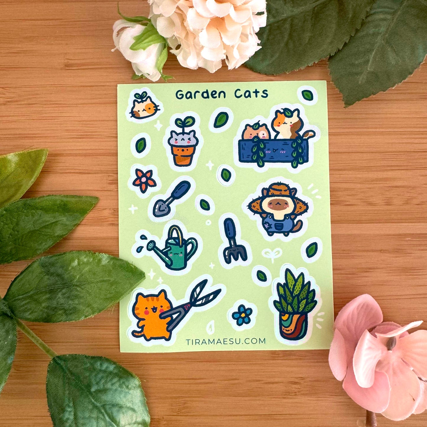 Garden Cats Sticker Sheet