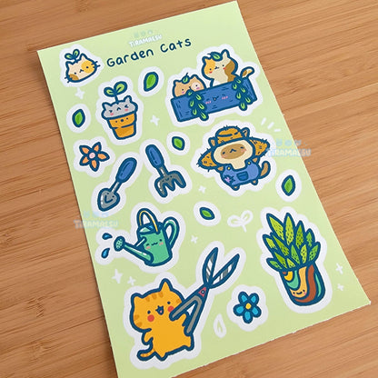 Garden Cats Sticker Sheet