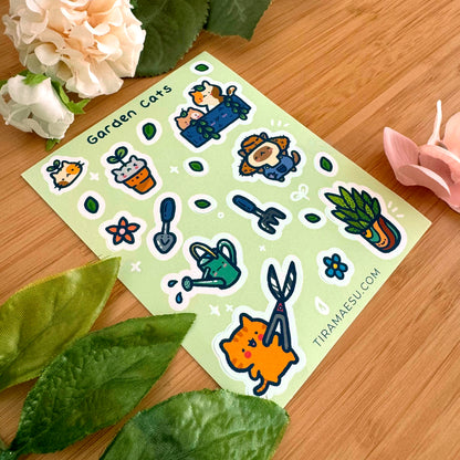 Garden Cats Sticker Sheet