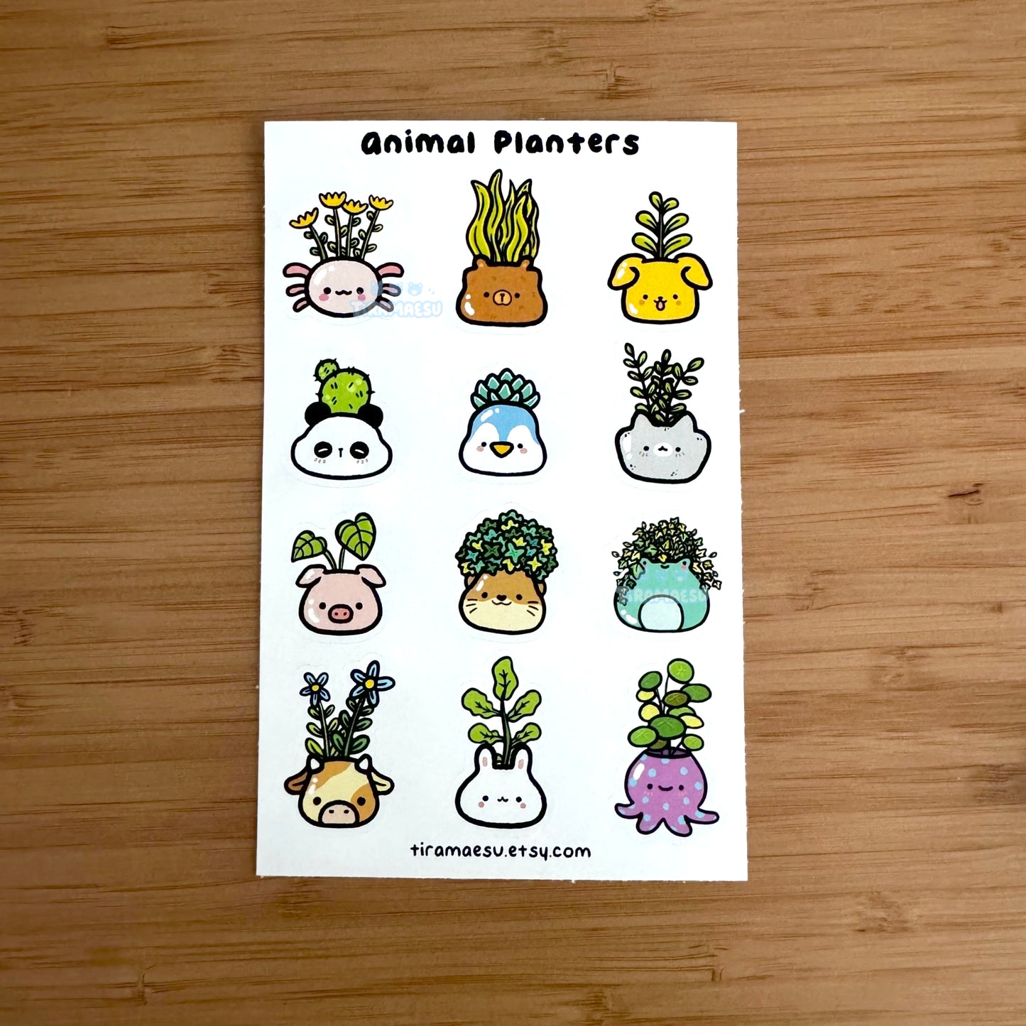 Animal Planters Sticker Sheet