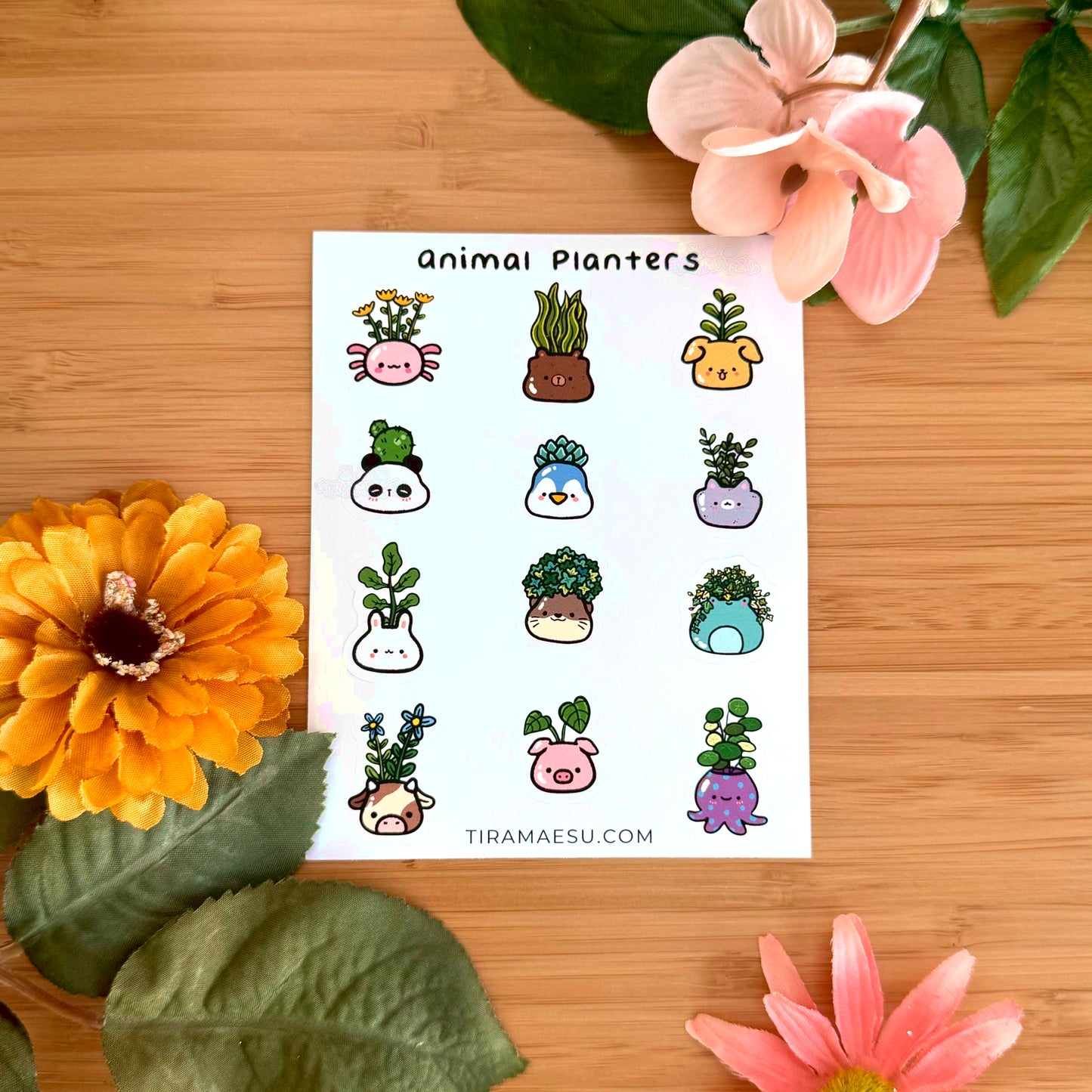 Animal Planters Sticker Sheet