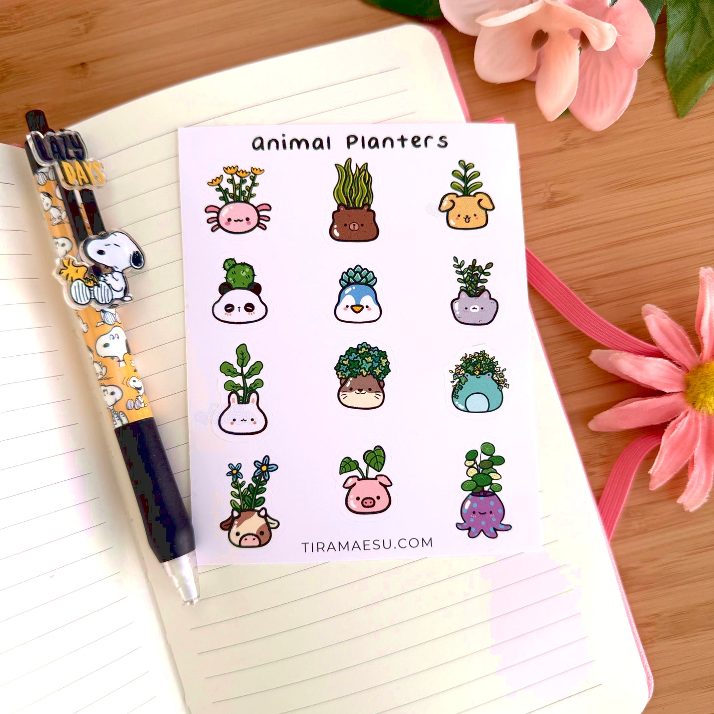 Animal Planters Sticker Sheet