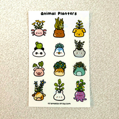 Animal Planters Sticker Sheet