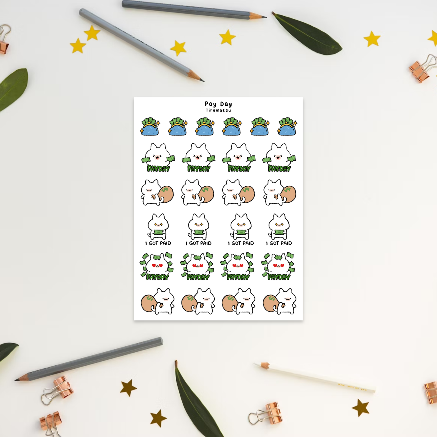 Pay Day Planner Stickers