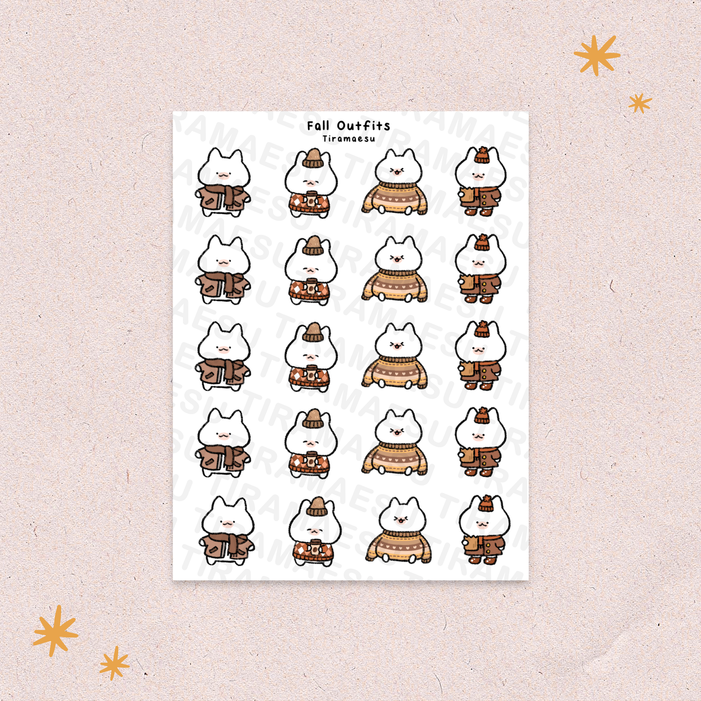 Fall Outfits Planner Stickers