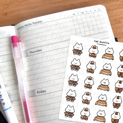 Fall Outfits Planner Stickers