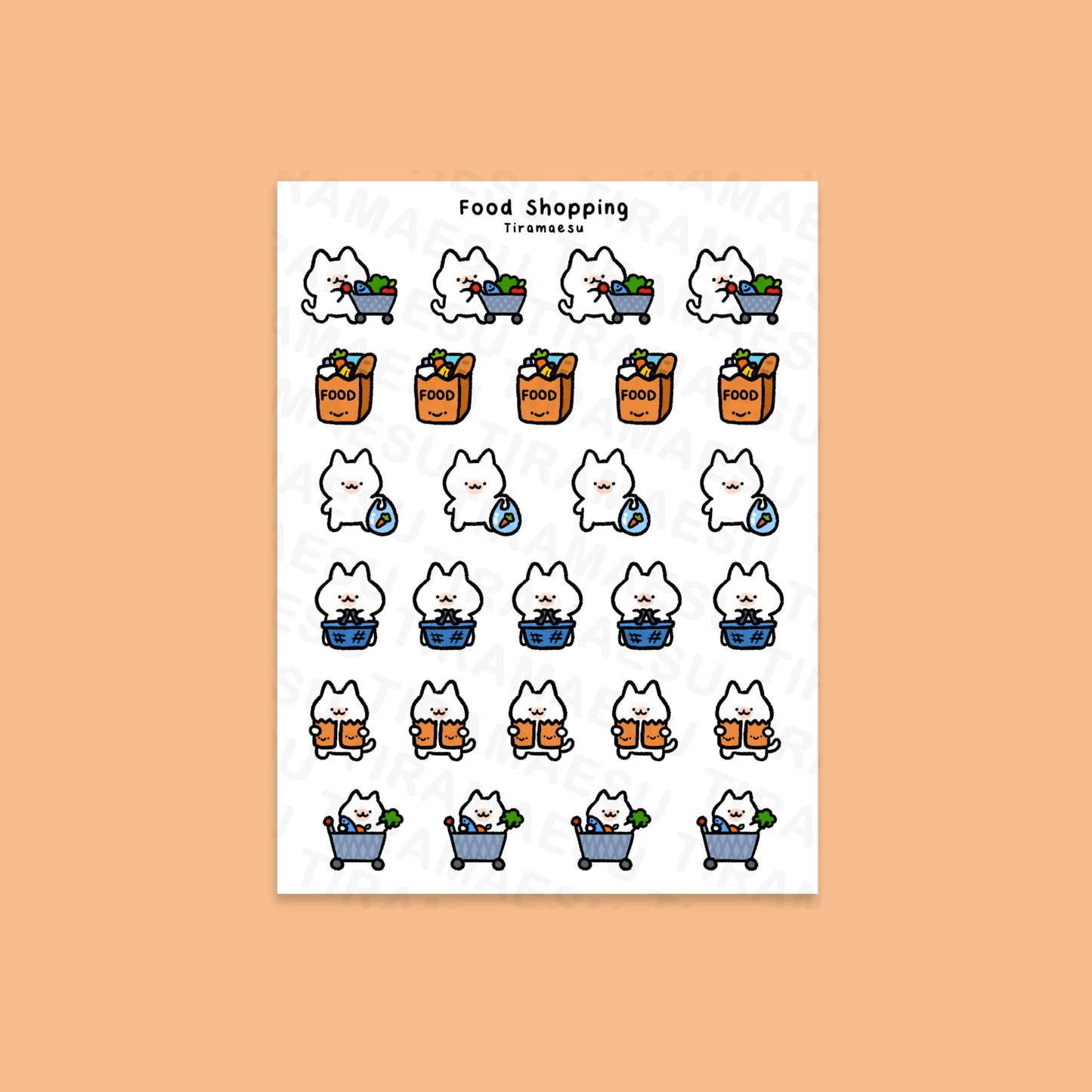 Food Shopping Planner Stickers