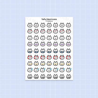 Tofu Emoticons Planner Stickers