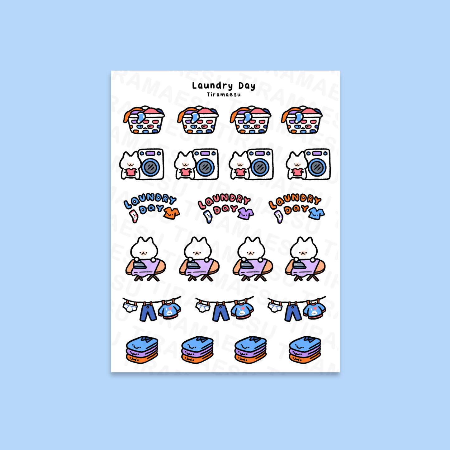 Laundry Day Planner Stickers