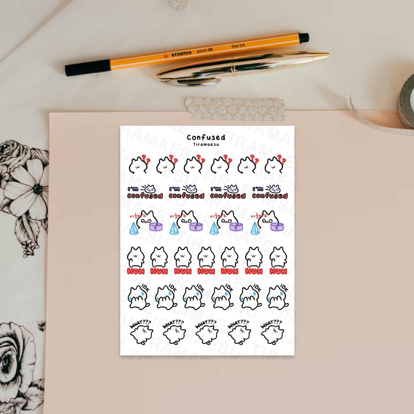 Confused Planner Stickers