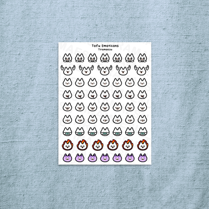 Tofu Emoticons 2 Planner Stickers