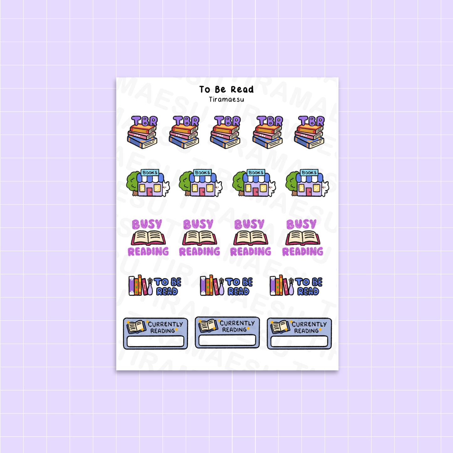 To Be Read Planner Stickers