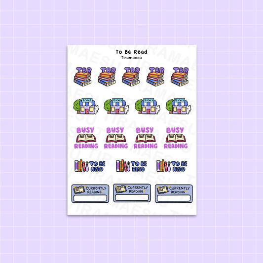 To Be Read Planner Stickers