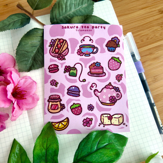 Sakura Tea Party Sticker Sheet