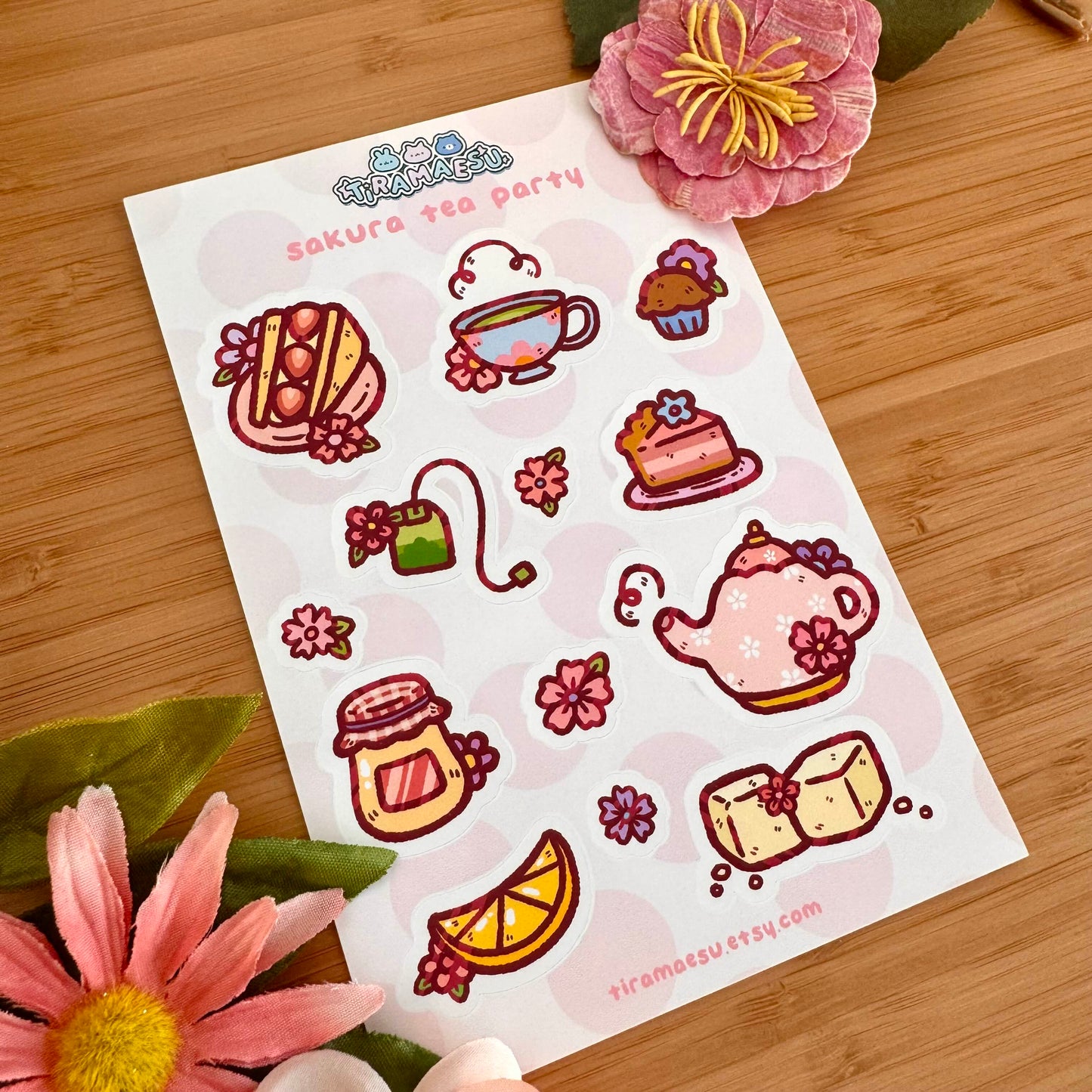 Sakura Tea Party Sticker Sheet