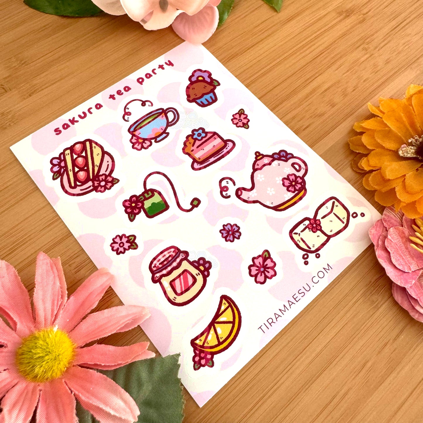 Sakura Tea Party Sticker Sheet