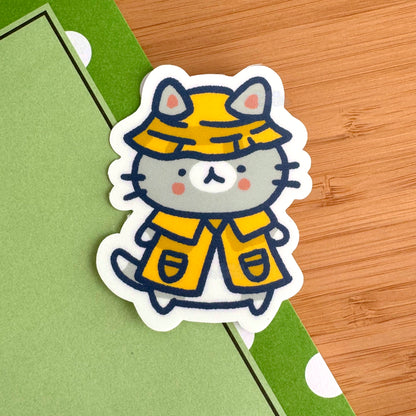 Raincoat Kitty Sticker