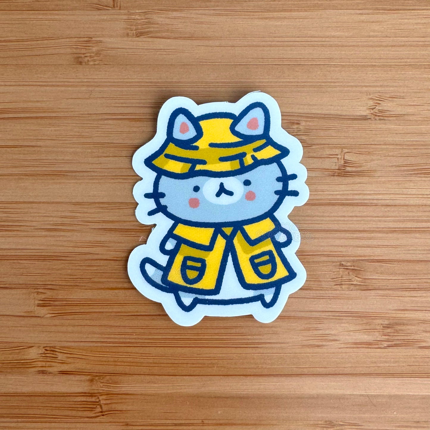 Raincoat Kitty Sticker