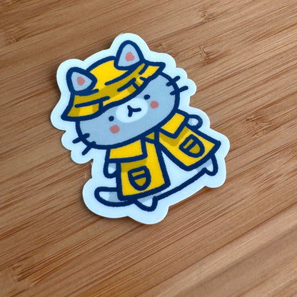 Raincoat Kitty Sticker