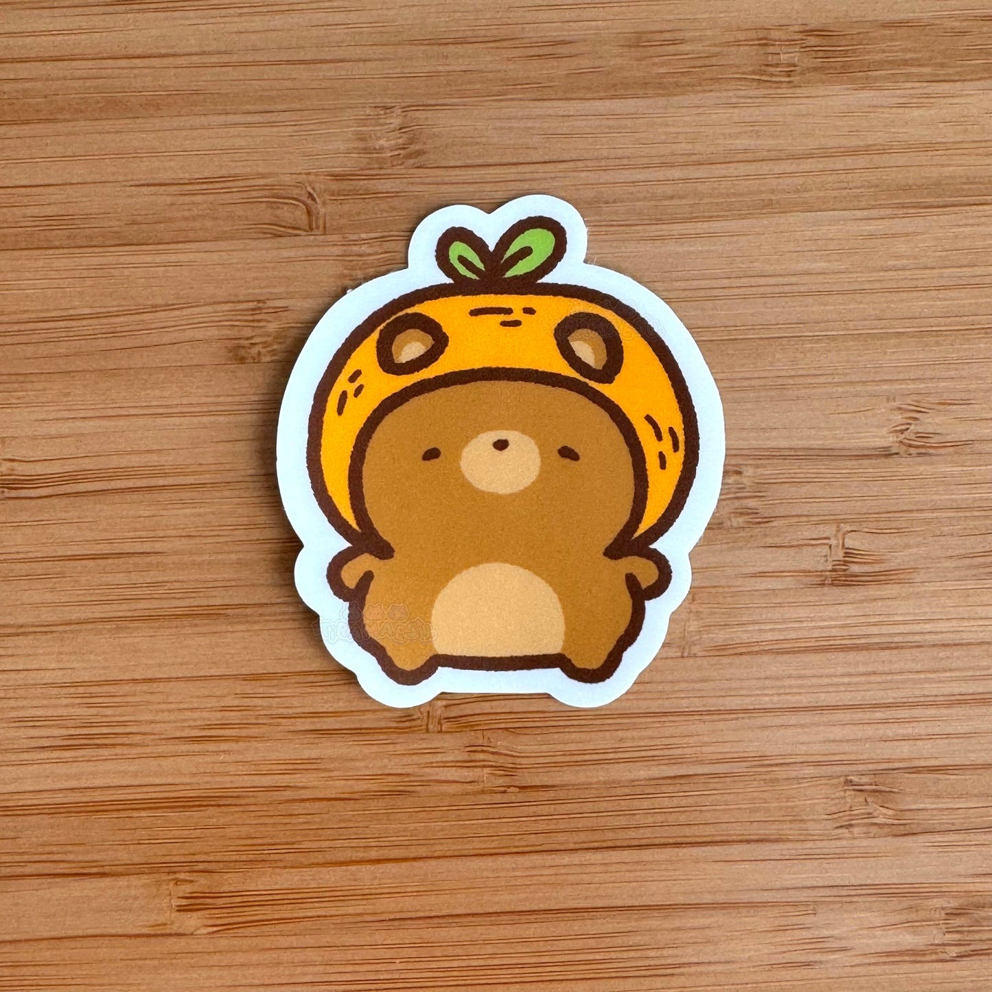 Bear with Orange Hat Sticker