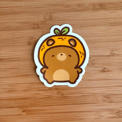 Bear with Orange Hat Sticker