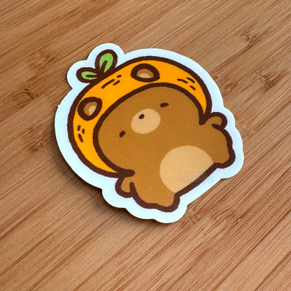 Bear with Orange Hat Sticker