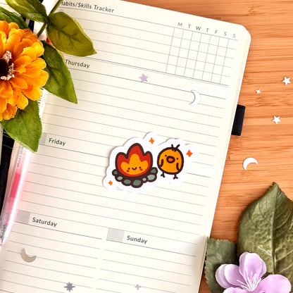Camping Birdy Sticker