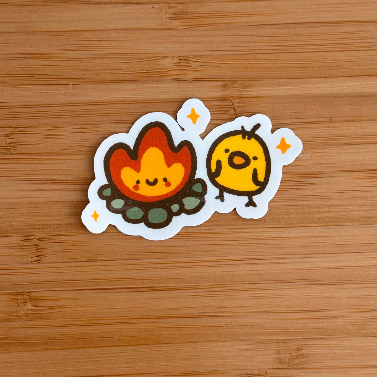 Camping Birdy Sticker