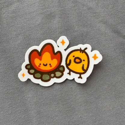 Camping Birdy Sticker